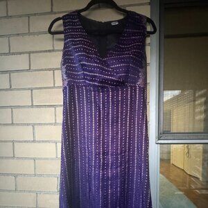 100% real silk beautiful purple dress